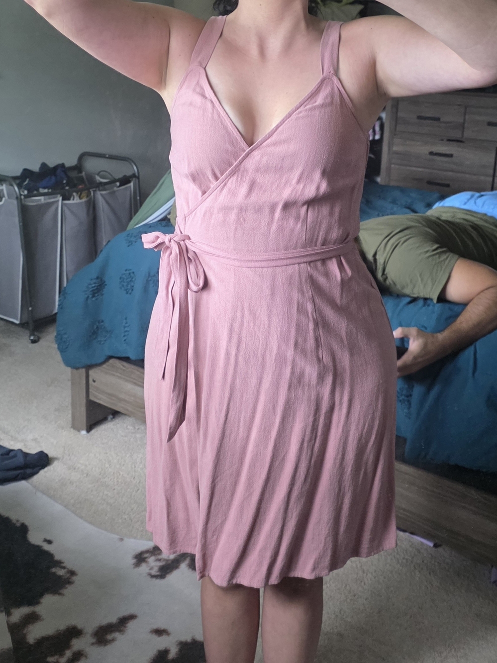 Universal Thread Dusty Rose Wrap Midi Dress